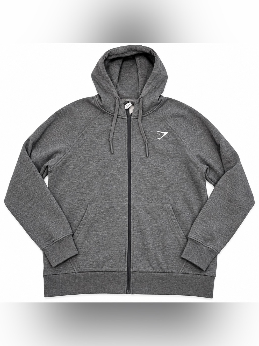 GYMSHARK Power Zip Up Hoodie Gray XL